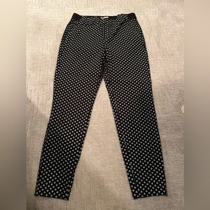 Black skinny dress pants with cute pattern